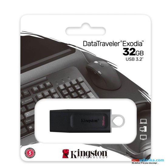 Kingston DataTraveler Exodia 32GB USB 3.2 Flash Drive (5Y)